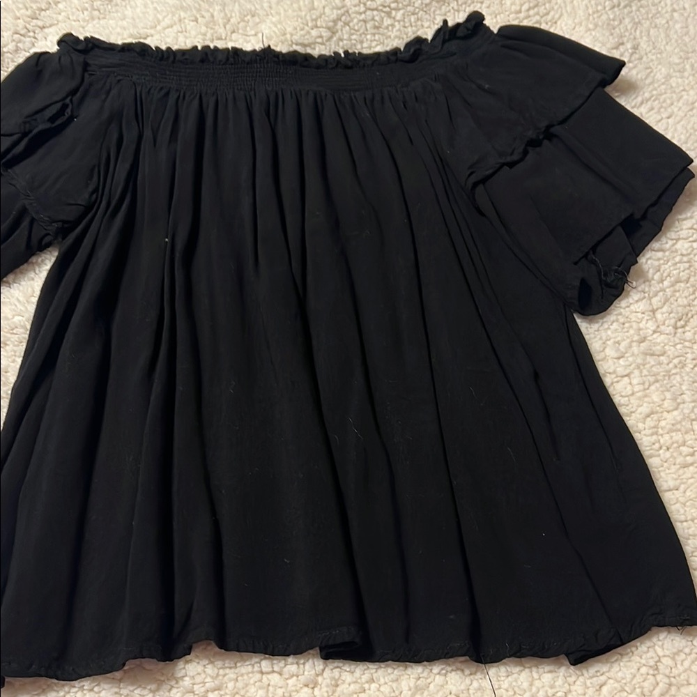 Elegant Black Off-Shoulder Top